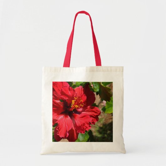 Red Hibiscus Bag Tote Bag (Voorkant)