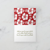 Red Hibiscus Bedankt Notities Kaarten (Binnen)