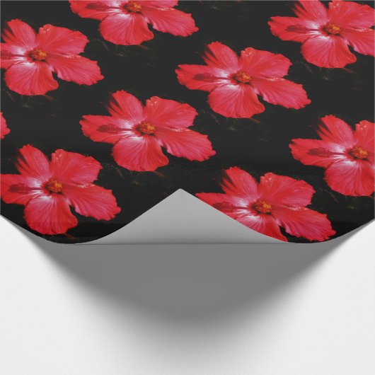 Red Hibiscus Cadeaupapier (Hoek)