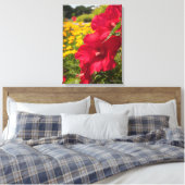 Red Hibiscus Canvas Afdruk (Insitu (Slaapkamer))