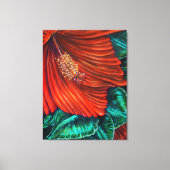 Red Hibiscus - Canvas Afdrukken (Voorkant)