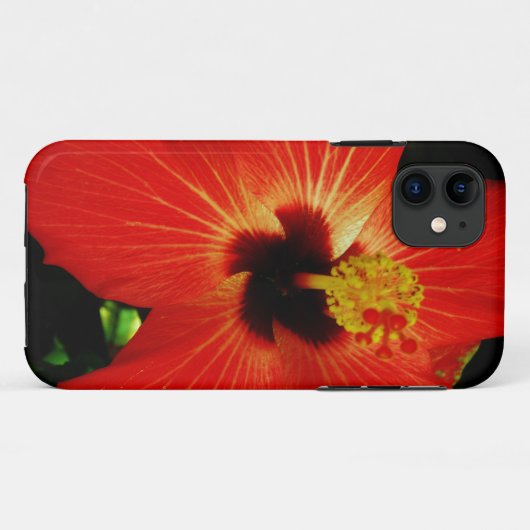 Red Hibiscus Case-Mate iPhone Case (Achterkant (horizontaal))