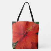 Red Hibiscus Closeup Tote Bag (Voorkant)