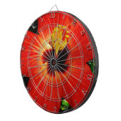 Red Hibiscus Dartbord (Voorkant Rechts)