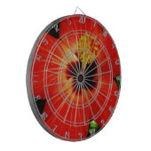 Red Hibiscus Dartbord (Voorkant Links)