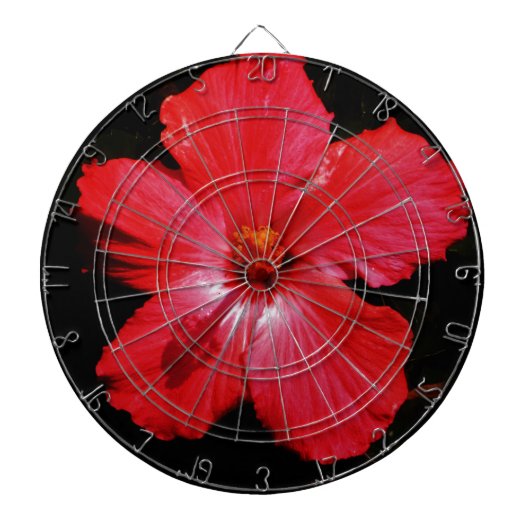 Red Hibiscus Dartbord (Voorkant)