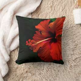 Red Hibiscus Decorative Pillow Kussen