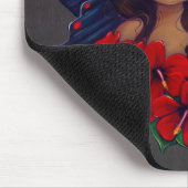 "Red Hibiscus Fairy" Mousepad Muismat (Hoek)