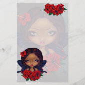 "Red Hibiscus Fairy" — Stationery Briefpapier (Voorkant)