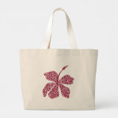 Red Hibiscus Floral Grote Tote Bag (Achterkant)