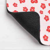 Red Hibiscus Floral Muismat (Hoek)