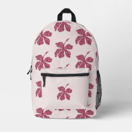 Red Hibiscus Floral Pattern  Bedrukte Rugzak