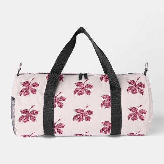 Red Hibiscus Floral Pattern Plunjezak (Achterkant)