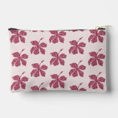 Red Hibiscus Floral Pattern Print Cut Sew Bag Etui (Achterkant)