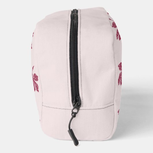 Red Hibiscus Floral Pattern  Toilettasje (Rechts)