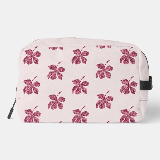 Red Hibiscus Floral Pattern  Toilettasje (Achterkant)