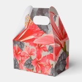 Red Hibiscus Flower Bedankdoosjes (Achterkant)