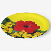 Red Hibiscus Flower Bouquet Papieren Bordje (Gekanteld)