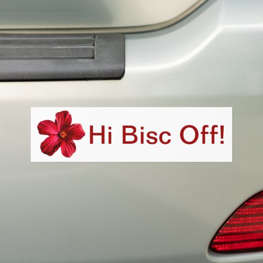 Red Hibiscus Flower Bumpersticker (Op auto)