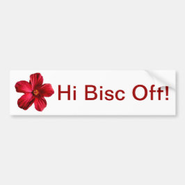 Red Hibiscus Flower Bumpersticker