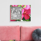 Red Hibiscus Flower Creëer Uw eigen foto Canvas Afdruk (Insitu (Woonkamer))