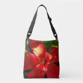 Red Hibiscus Flower in Sunlight Crossbody Tas (Voorkant)