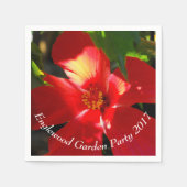 Red Hibiscus Flower in Sunlight Servet (Voorkant)