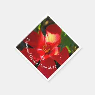 Red Hibiscus Flower in Sunlight Servet