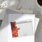 Red Hibiscus Flower Just Beauful Thoughts Grey Post-it® Notes