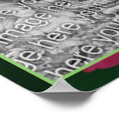 Red Hibiscus Flower Lijst Uw foto toevoegen Poster (Hoek)