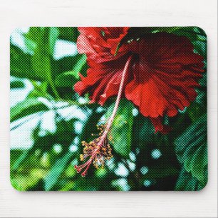Red Hibiscus Flower Muismat