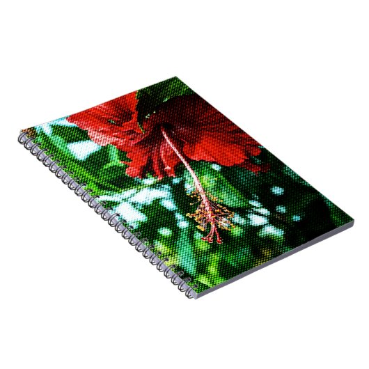 Red Hibiscus Flower Notitieboek (Rechterzijde)