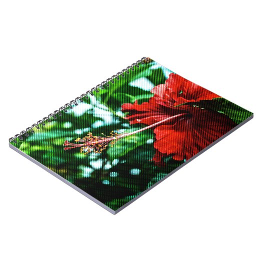 Red Hibiscus Flower Notitieboek (Linkerzijde)