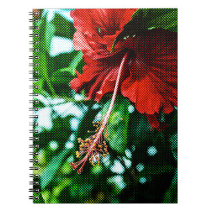 Red Hibiscus Flower Notitieboek