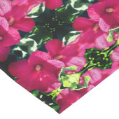 Red Hibiscus flower Pair Abstract Patroon Korte Tafelloper (Hoek)