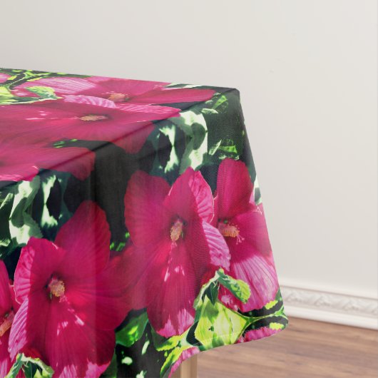 Red Hibiscus flower Pair Abstract Patroon Tafelkleed (Voorbeeld)