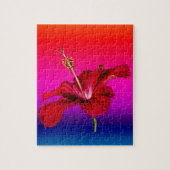 Red Hibiscus Flower Side Uitzicht Legpuzzel (Verticaal)