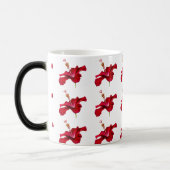 Red Hibiscus Flower Side Uitzicht Magische Mok (Links)