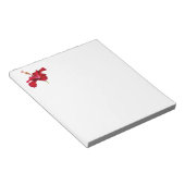 Red Hibiscus Flower Side Uitzicht Notitieblok (Schuin)