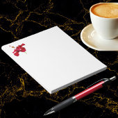 Red Hibiscus Flower Side Uitzicht Notitieblok