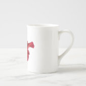 Red Hibiscus Flower Side Uitzicht Porselein Kop (Rechts)