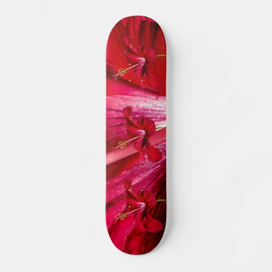 Red Hibiscus Flower Side Uitzicht Skateboard (Voorkant)