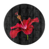 Red Hibiscus Flower Side Uitzicht Snijplank (Voorkant)