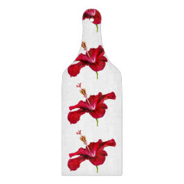 Red Hibiscus Flower Side Uitzicht Snijplank