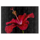 Red Hibiscus Flower Side Uitzicht Snijplank (Voorkant)