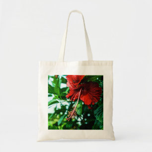 Red Hibiscus Flower Tote Bag