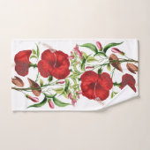Red Hibiscus Flowers Bath-doekset Bad Handdoek (Handdoek)