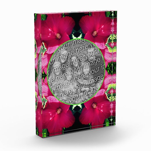 Red Hibiscus Flowers Lijst Uw toevoegen Fotoblokken (Links)