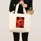 Red Hibiscus Grote Tote Bag (Voorkant (product))