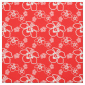 Red Hibiscus Hawaiian Stof (Swatch)